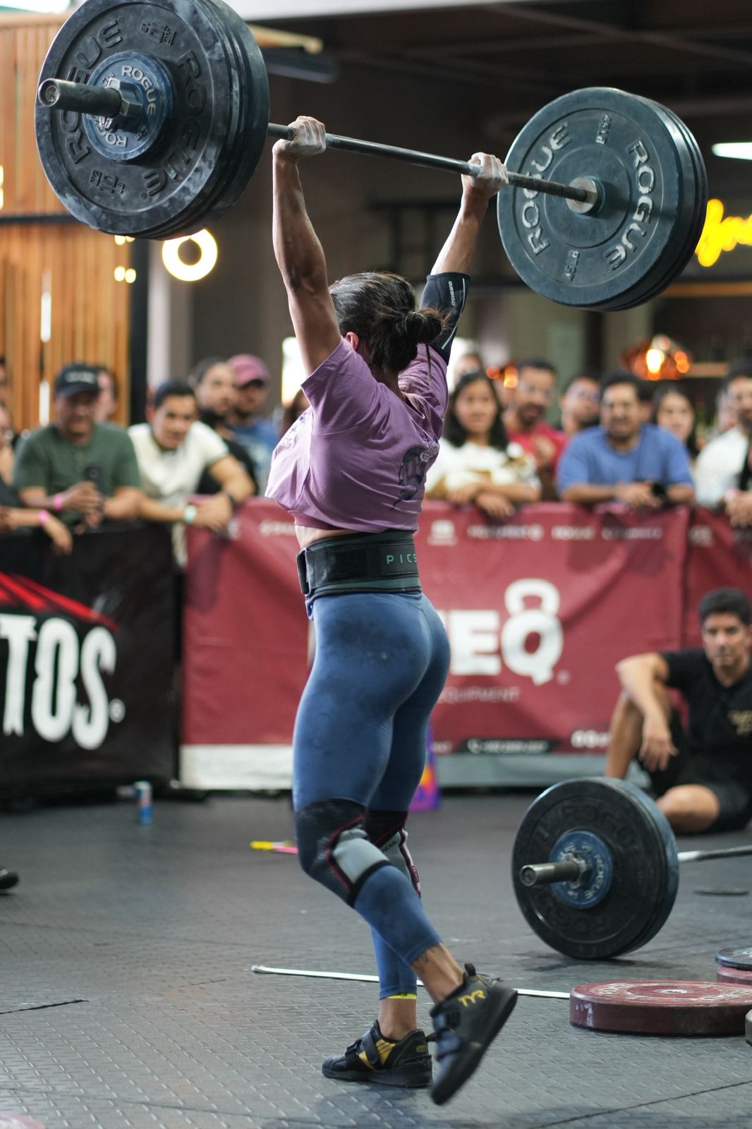 Athlete doing a Clean & Jerk during a CrossFit competition